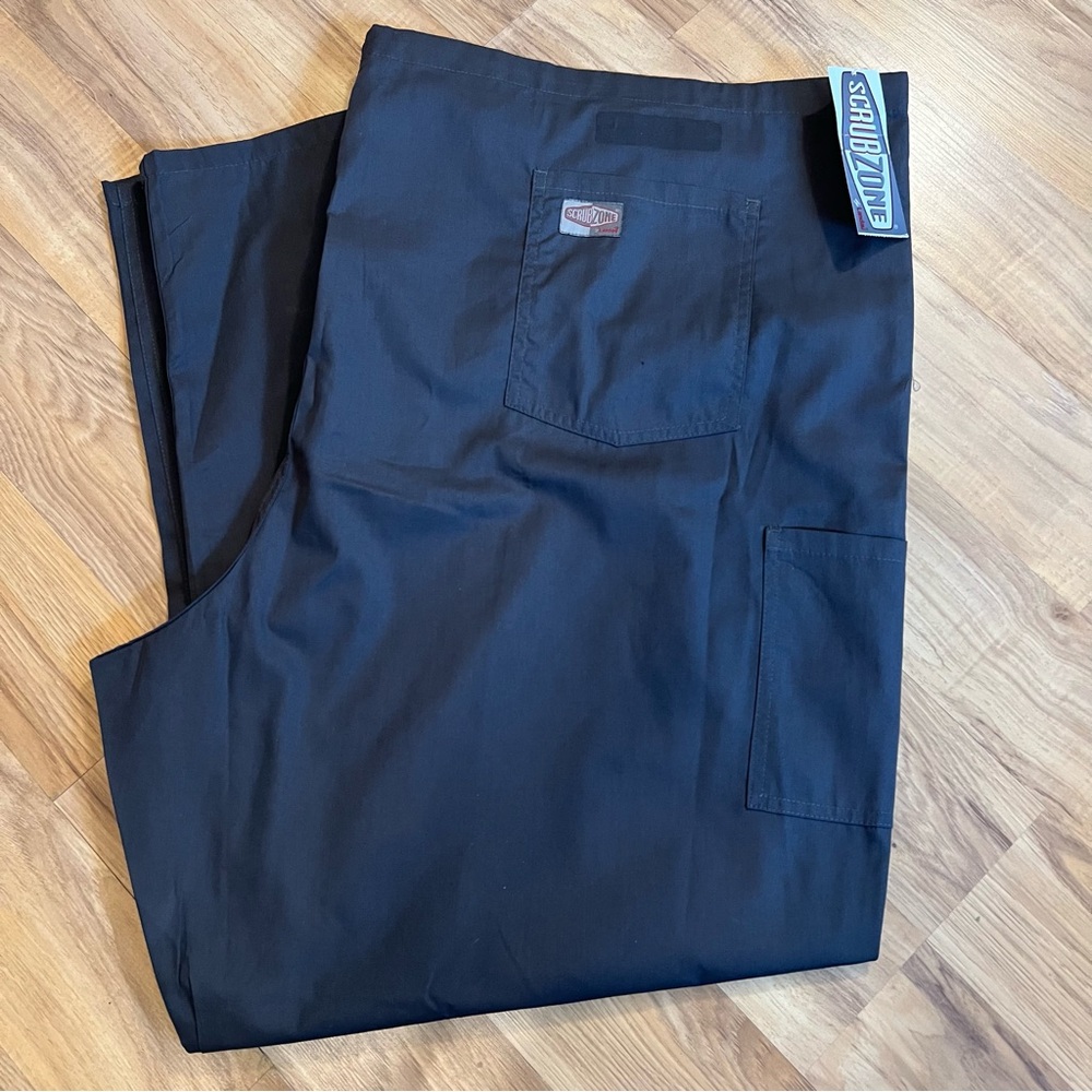 Scrub Zone 85221 Scrub Pants 3XL Gray Unisex 31" length Draw String Waist